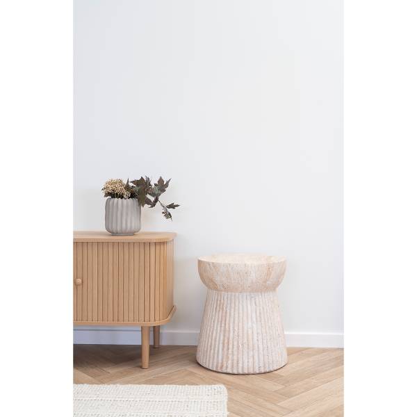 Tavolino Bonn B Marrone - Argilla - 37 x 43 x 37 cm