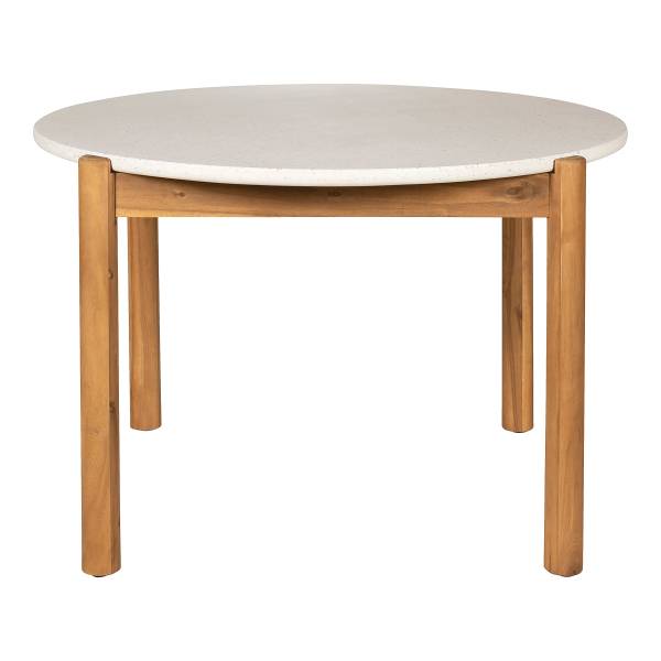 Gartentisch Terracina Braun - Weiß - Beton - 120 x 76 x 120 cm