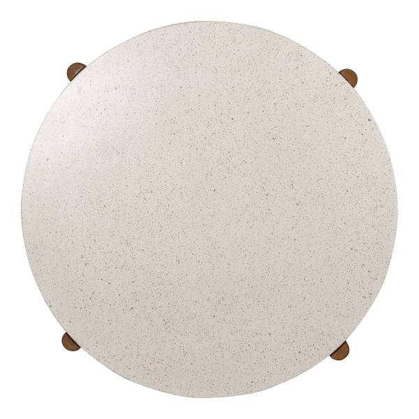 Gartentisch Terracina Braun - Weiß - Beton - 120 x 76 x 120 cm