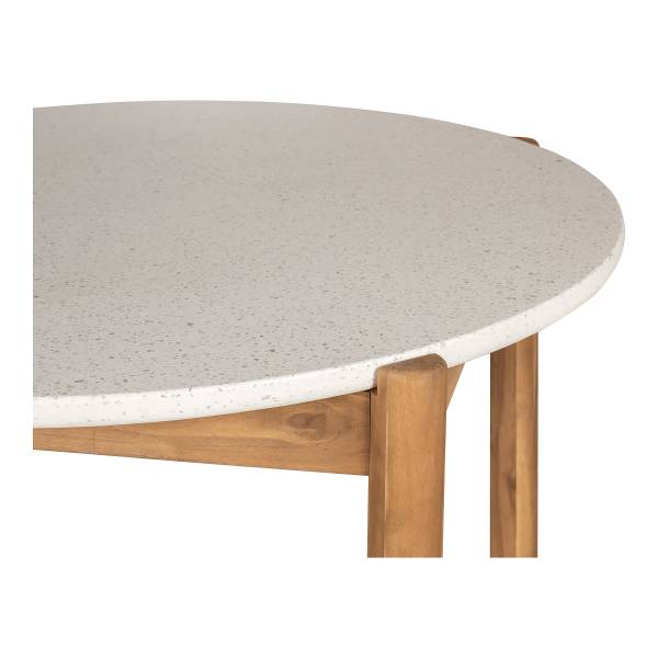 Gartentisch Terracina Braun - Weiß - Beton - 120 x 76 x 120 cm