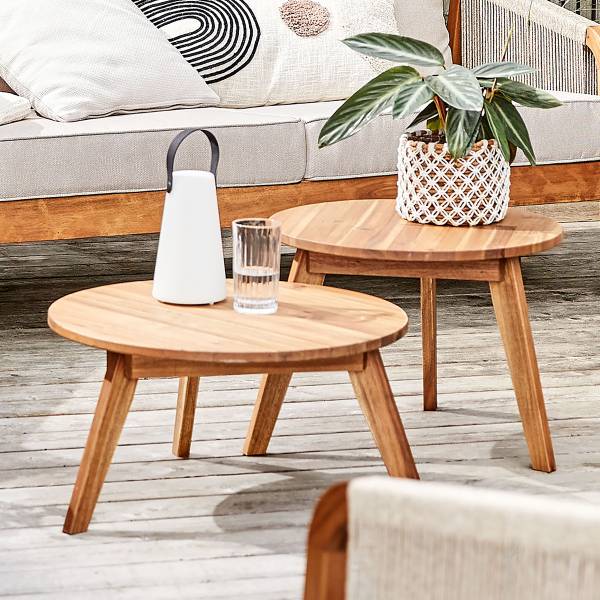 Beistelltisch-Set ROPE ISLAND 2-tlg. Akazienholz - Natur