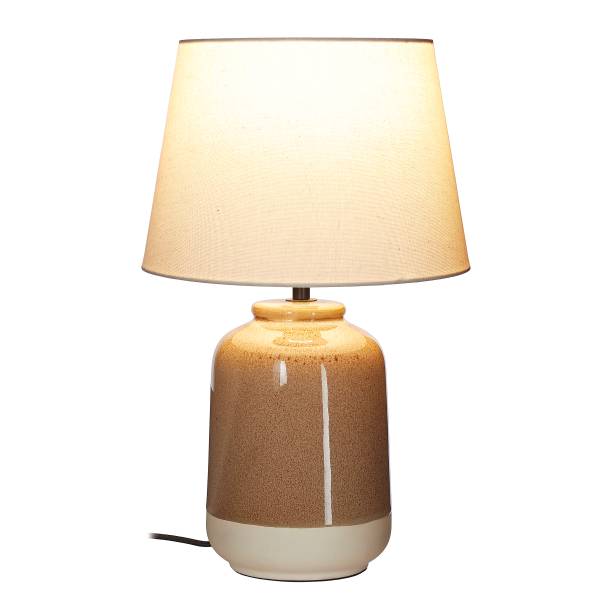 Lampada da tavolo VERICE Lino / ceramica - Crema / tortora