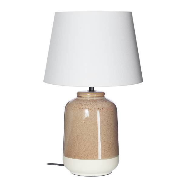 Lampada da tavolo VERICE Lino / ceramica - Crema / tortora