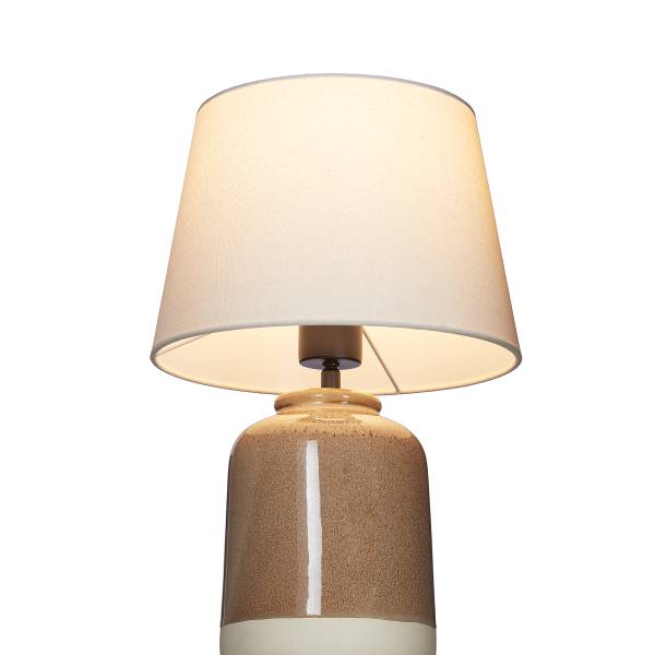 Lampada da tavolo VERICE Lino / ceramica - Crema / tortora
