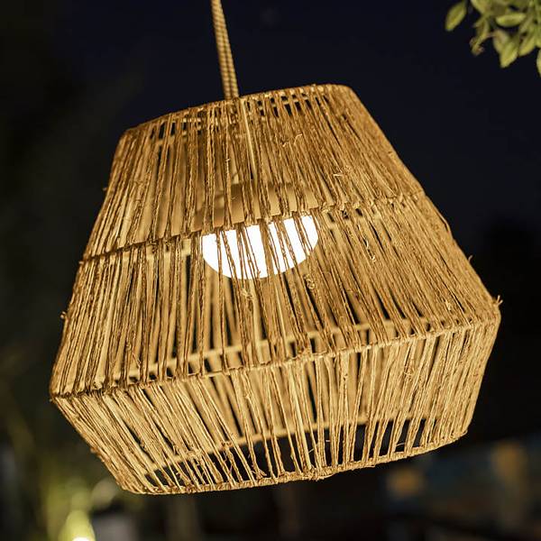 Suspension d'extérieur Sisine Marron - Rotin - 40 x 31 x 40 cm