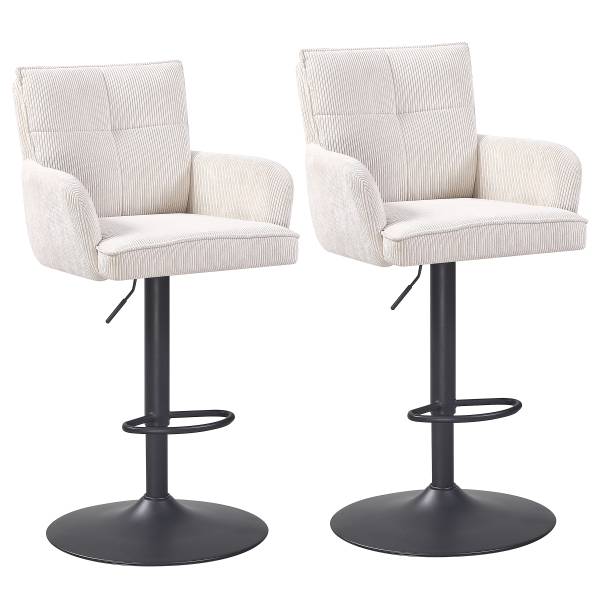 Barstuhl MOROYA 2er-Set Cremeweiß