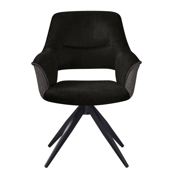 Set di 2 sedie girevoli SAUREL Nero / Color antracite