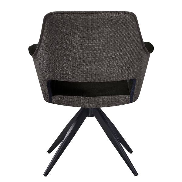 Set di 2 sedie girevoli SAUREL Nero / Color antracite