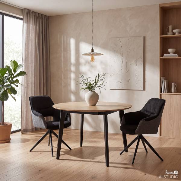 Set di 2 sedie girevoli SAUREL Nero / Color antracite
