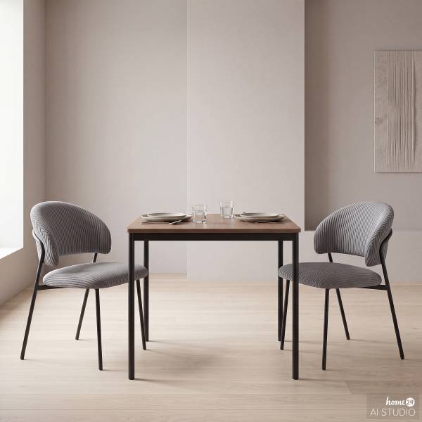 Chaises capitonnées CIMUDA - Lot de 2 Gris