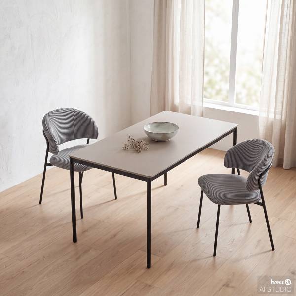 Chaises capitonnées CIMUDA - Lot de 2 Gris