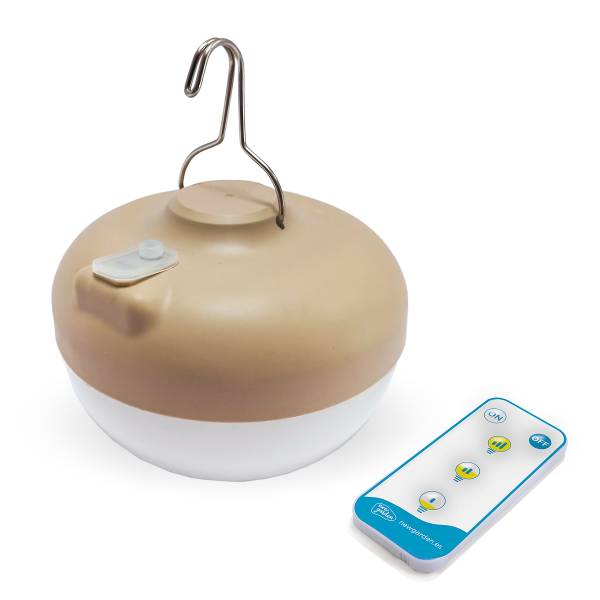 Outdoor Pendelleuchte Saona Rattan - Braun - 1-flammig