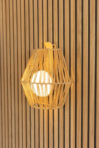 Außenwandleuchte Sisine Rattan - Braun - 1-flammig