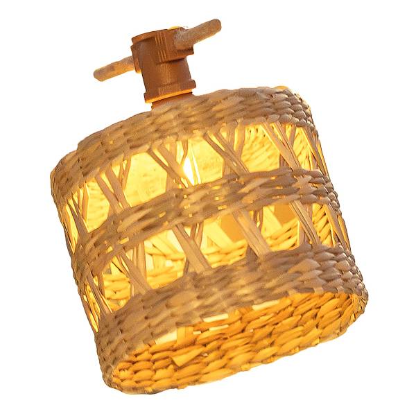 Catena luminosa solare Alba Marrone - Rattan - 22 x 14 x 800 cm
