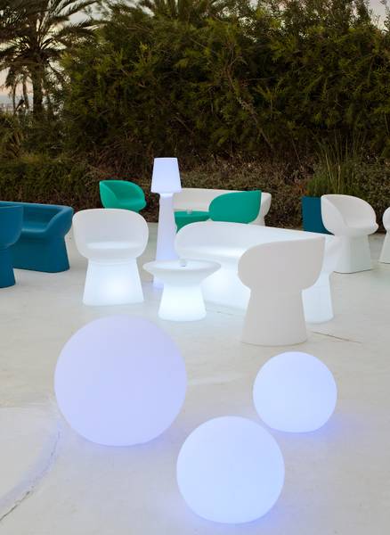 Lampe solaire Buly Float Blanc - Polyéthylène - 40 x 35 x 40 cm