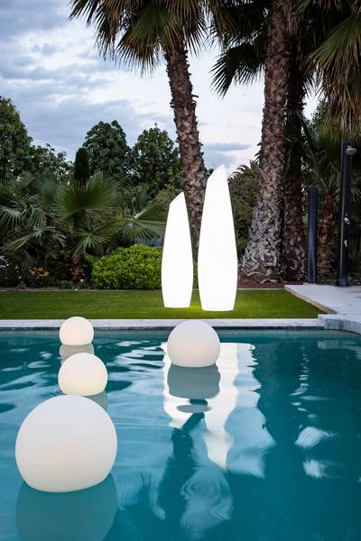 Lampe solaire Buly Float Blanc - Polyéthylène - 40 x 35 x 40 cm