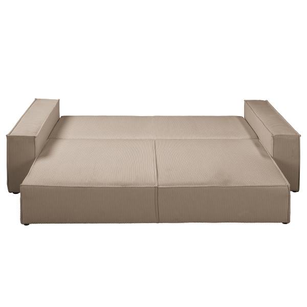 Schlafsofa PARTON Cordstoff Poppy: Cappuccino