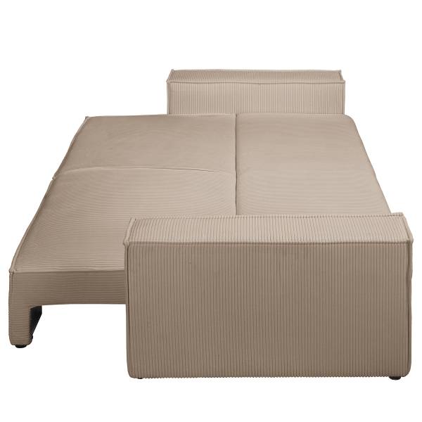 Schlafsofa PARTON Cordstoff Poppy: Cappuccino