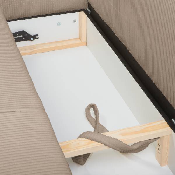 Schlafsofa PARTON Cordstoff Poppy: Cappuccino