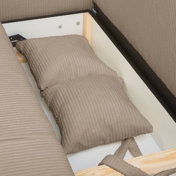 Schlafsofa PARTON Cordstoff Poppy: Cappuccino