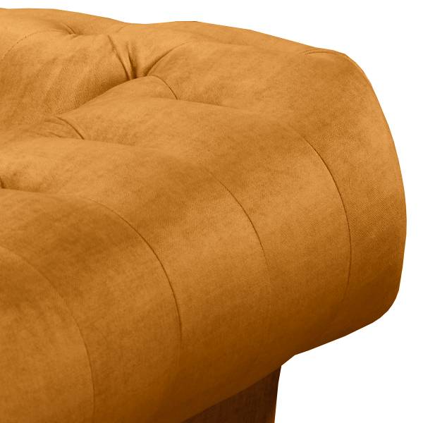 Bank Avoli microvezel Valeria: barnsteen - Breedte: 218 cm - slaapfunctie voor permanent gebruik