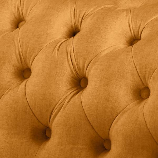 Bank Avoli microvezel Valeria: barnsteen - Breedte: 218 cm - slaapfunctie voor permanent gebruik