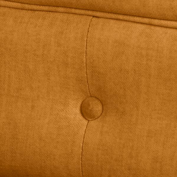 Bank Avoli microvezel Valeria: barnsteen - Breedte: 218 cm - slaapfunctie voor permanent gebruik