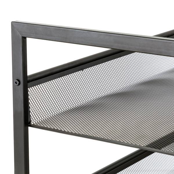 Schuhregal Tecnor Metall - Schwarz - Höhe: 83 cm