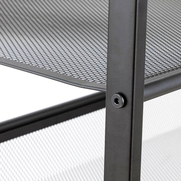 Schuhregal Tecnor Metall - Schwarz - Höhe: 83 cm