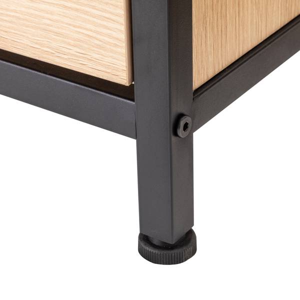 Garderobe Tarpey Eiche Dekor / Schwarz