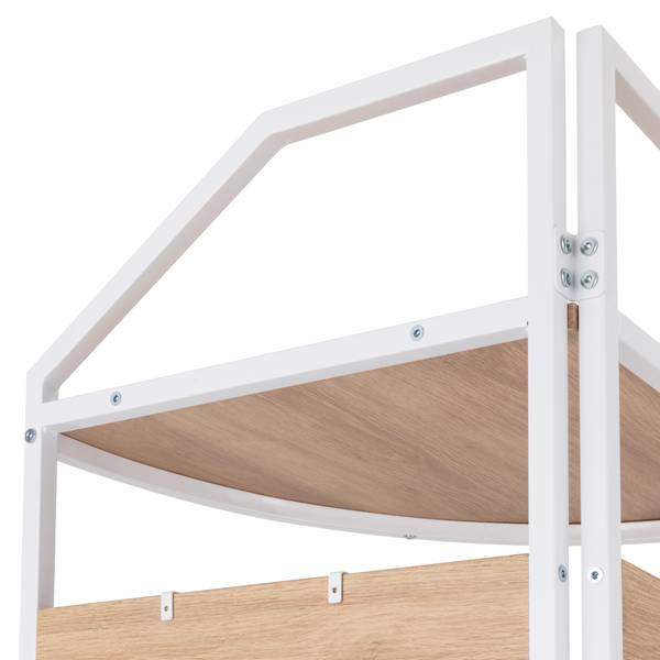 Eckgarderobe Burdie Eiche Dekor / Weiß