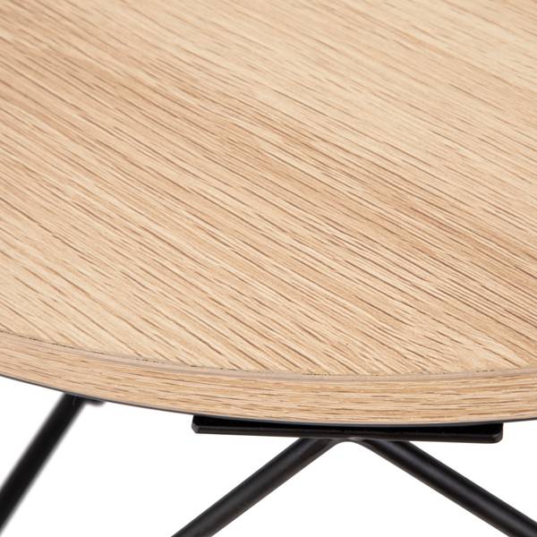 Tables d’appoint Rasnic - Lot de 2 Imitation chêne / Noir