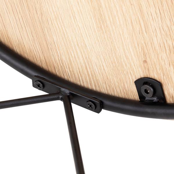 Tables d’appoint Rasnic - Lot de 2 Imitation chêne / Noir