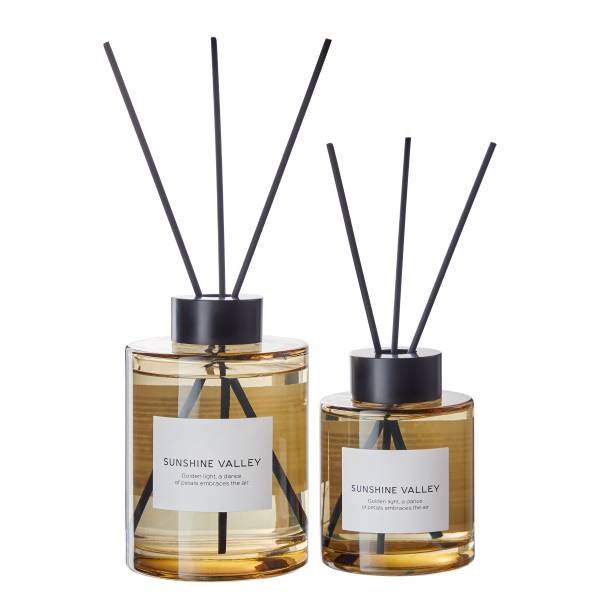 Huisparfum PURE POETRY SUNSHINE VALLEY glas/polyester/huisparfum/metaal - pasteloranje - Vulhoeveelheid: 150 ml