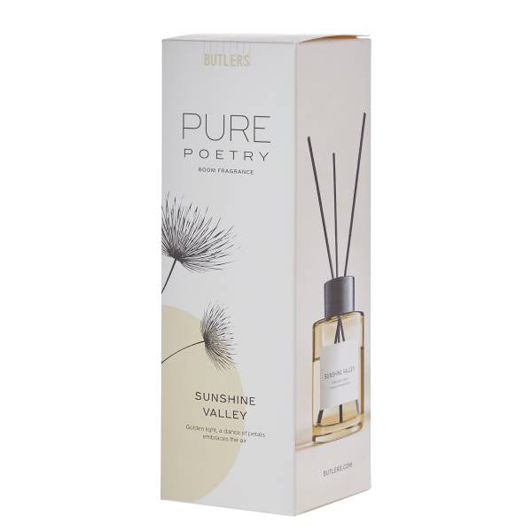Huisparfum PURE POETRY SUNSHINE VALLEY glas/polyester/huisparfum/metaal - pasteloranje - Vulhoeveelheid: 150 ml