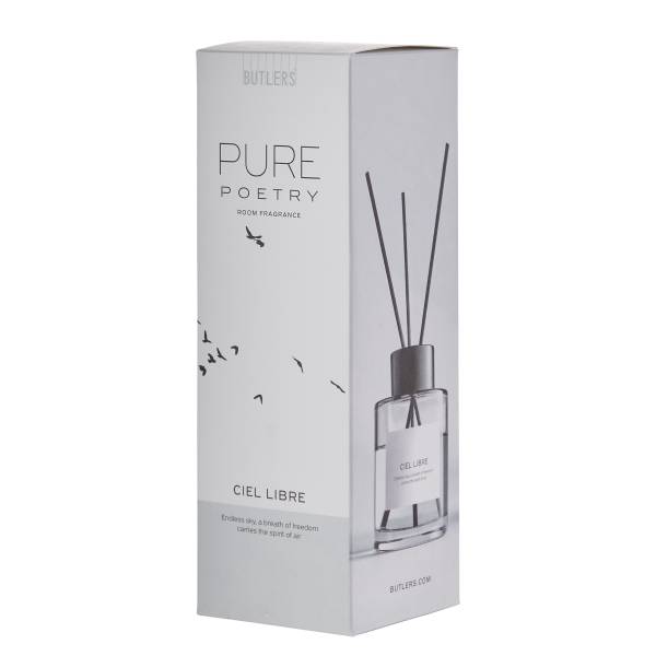 Parfum d'ambiance PURE POETRY Ciel Libre Verre/polyester/parfum d'ambiance/métal - Gris foncé - Quantité de remplissage : 150 ml