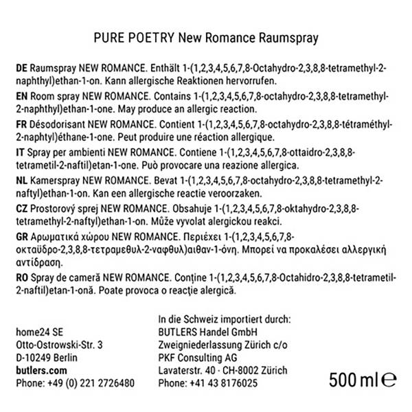 Spray PURE POETRY New Romance Profumatore per ambienti / Vetro / Materiale plastico - Rosa