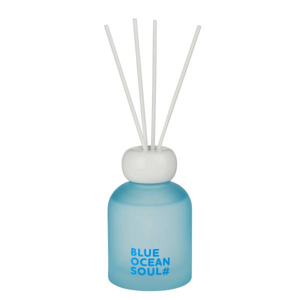 Parfum MELLOW MOOD Blue Ocean Soul Verre / polyester / parfum d’ambiance - Bleu pastel - Quantité de remplissage : 150 ml
