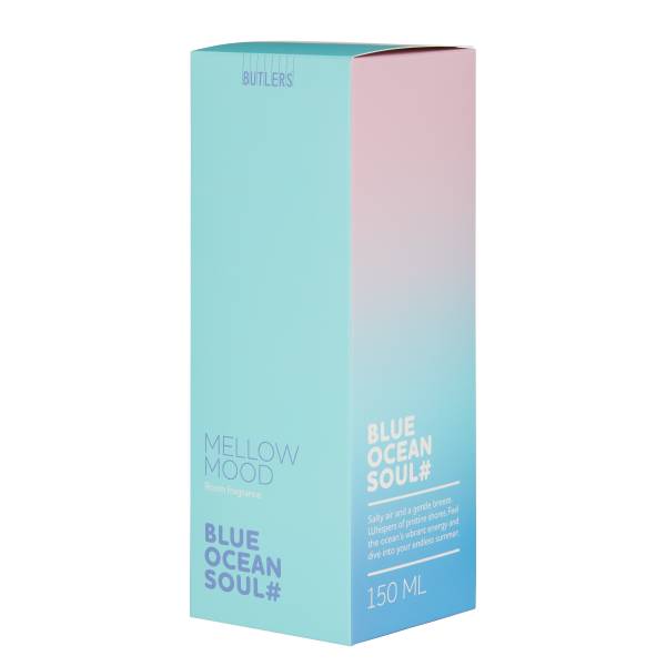 Parfum MELLOW MOOD Blue Ocean Soul Verre / polyester / parfum d’ambiance - Bleu pastel - Quantité de remplissage : 150 ml