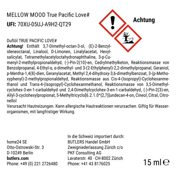 Olio profumato MELLOW MOOD True Pacific Profumatore per ambienti / Vetro / Materiale plastico - Menta