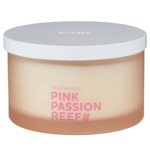 Duftkerze MELLOW MOOD Pink Passion Reef Sojawachs/Paraffin/Glas/Metall - Pastellrot