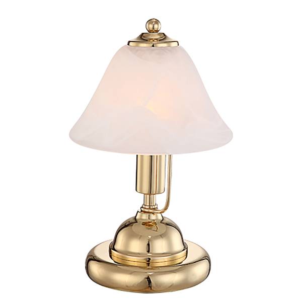 Lampada da tavolo Antique I Vetro opalino / Ferro - 1 punto luce - Ottone