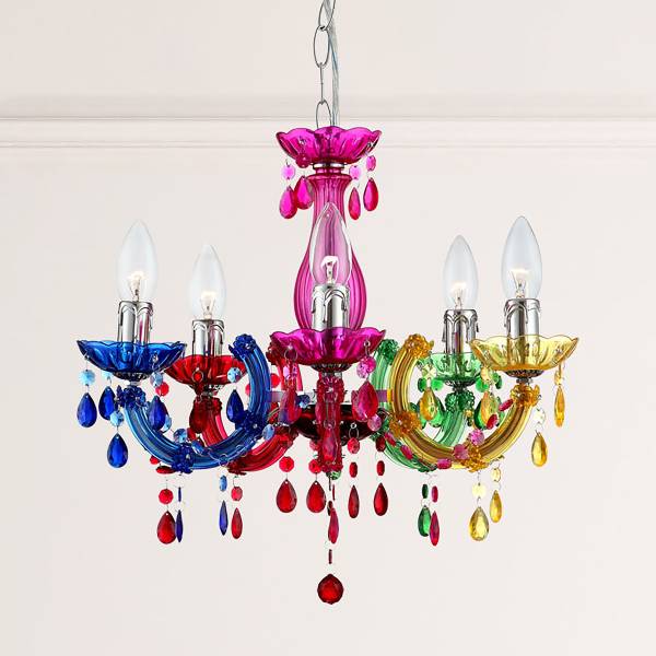 Kronleuchter Cuimbra Typ D Acrylglas / Eisen - 5-flammig