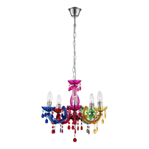 Kronleuchter Cuimbra Typ D Acrylglas / Eisen - 5-flammig