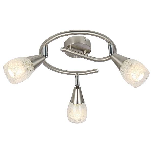 Lampada da soffitto Franziska B Vetro trasparente / Ferro - 3 punto luce