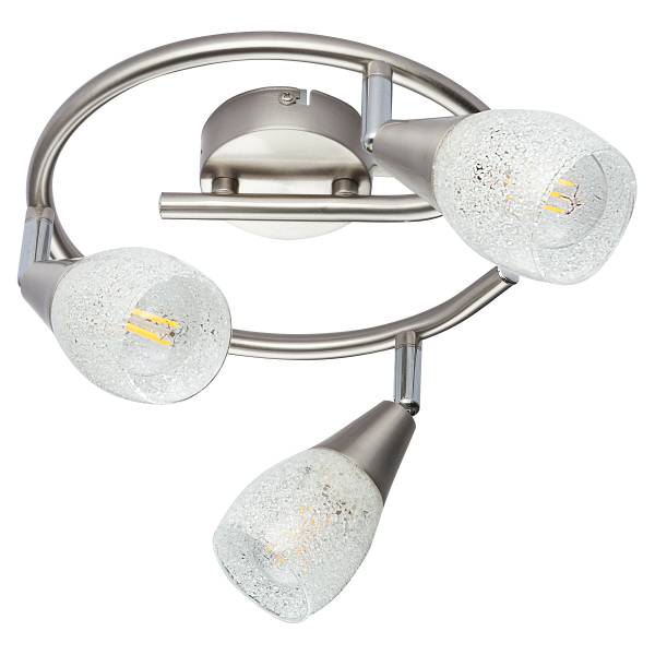 Lampada da soffitto Franziska B Vetro trasparente / Ferro - 3 punto luce