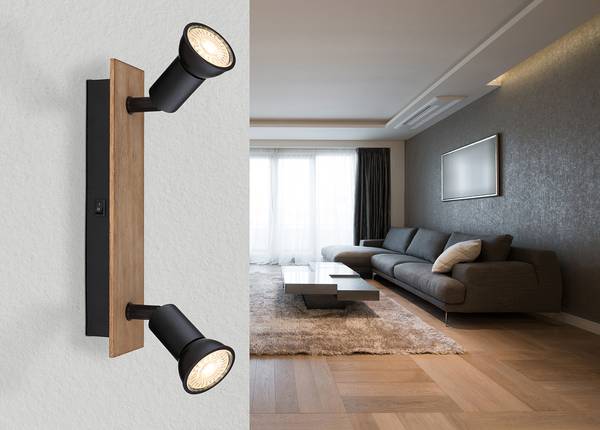 Lampada da soffitto Drew B ferro - Numero di lampadine necessarie: 2