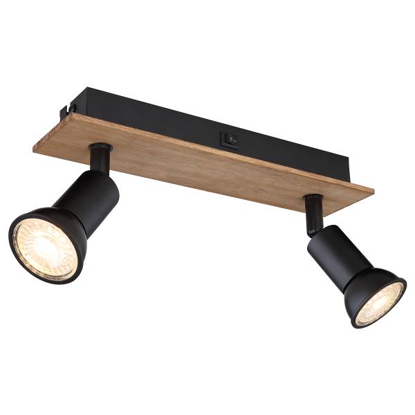 Lampada da soffitto Drew B ferro - Numero di lampadine necessarie: 2