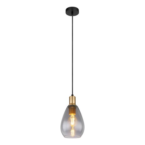 Lampada a sospensione Fanni B Vetro fumè / Ferro - 1 punti luce