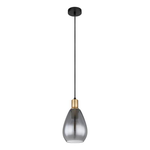 Lampada a sospensione Fanni B Vetro fumè / Ferro - 1 punti luce